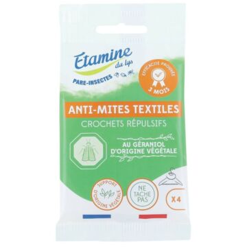 Piège à mites textiles - 4 crochets - Etamine du Lys