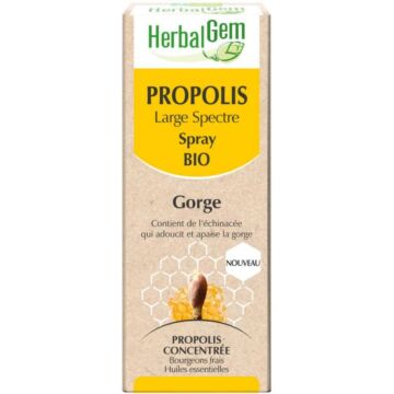 Propolis Large spectre bio en spray - Herbalgem - 15 ml
