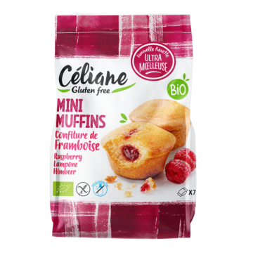 Mini Muffins Confiture de Framboise bio - Sans gluten - Céliane