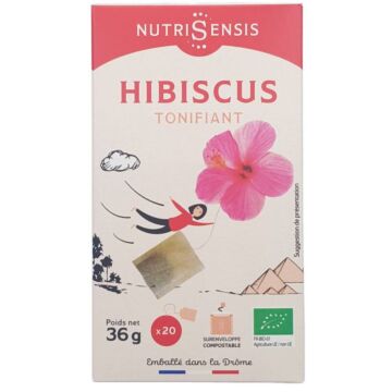 Infusion Fleurs d'Hibiscus bio -Tonifiant de Nutrisensis