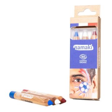 Kit 3 crayons de maquillage enfants Bleu Blanc Rouge bio - Namaki
