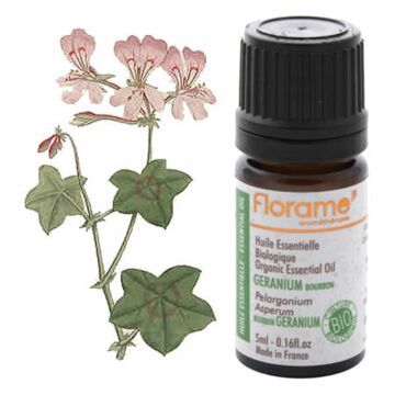 Géranium bourbon Bio - Florame (Pelargonium bourbon) - Huile essentielle