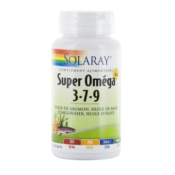 Oméga 3-7-9 + vitamine D - Solaray