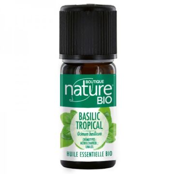 Boutique Nature - Huile essentielle de Basilic tropical BIO (Ocimum basilicum) - 10 ml