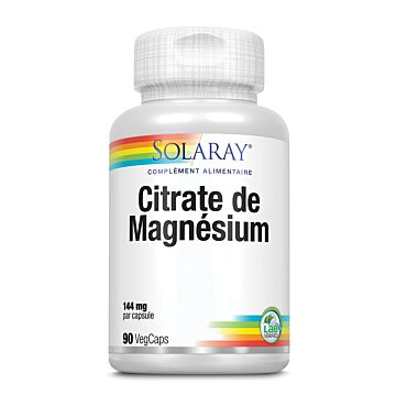 Citrate de magnésium - Solaray - 90 capsules