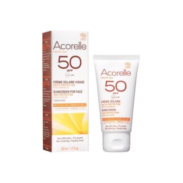 Crème solaire visage SPF 50 bio - Acorelle 
