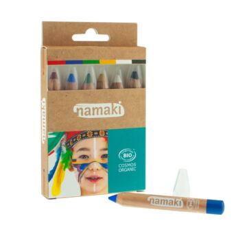 Kit 6 crayons de maquillage enfants bio Arc-en-ciel bio - Namaki