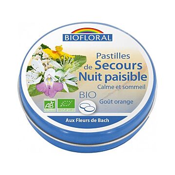Biofloral - Pastilles de secours Nuit paisible bio format familial - 50 g