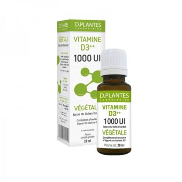 Vitamine D3++ 1000 UI Végétale Vegan - D.Plantes