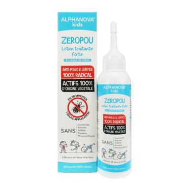 Zéropou Lotion traitante anti-poux et lentes à l'huile de coco - Alphanova