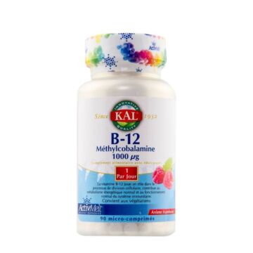 Kal - Vitamine B12 1000 ug (Méthilcobalamine) - 90 micro-comprimés