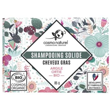 Shampoing solide cheveux gras : Argile, Ortie bio - Cosmo Naturel