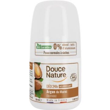 Déodorant 24h Argan, peaux normales à sèches bio - Douce Nature