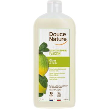 Shampoing douche Evasion, citron de Sicile bio - Douce Nature