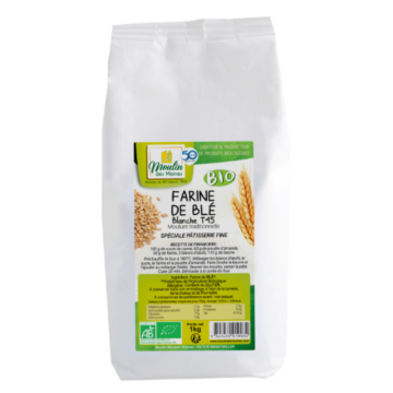 Farine de blé T45 patissiere bio - Moulins des Moines