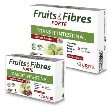 Fruits & fibres forte cubes à mâcher - Ortis