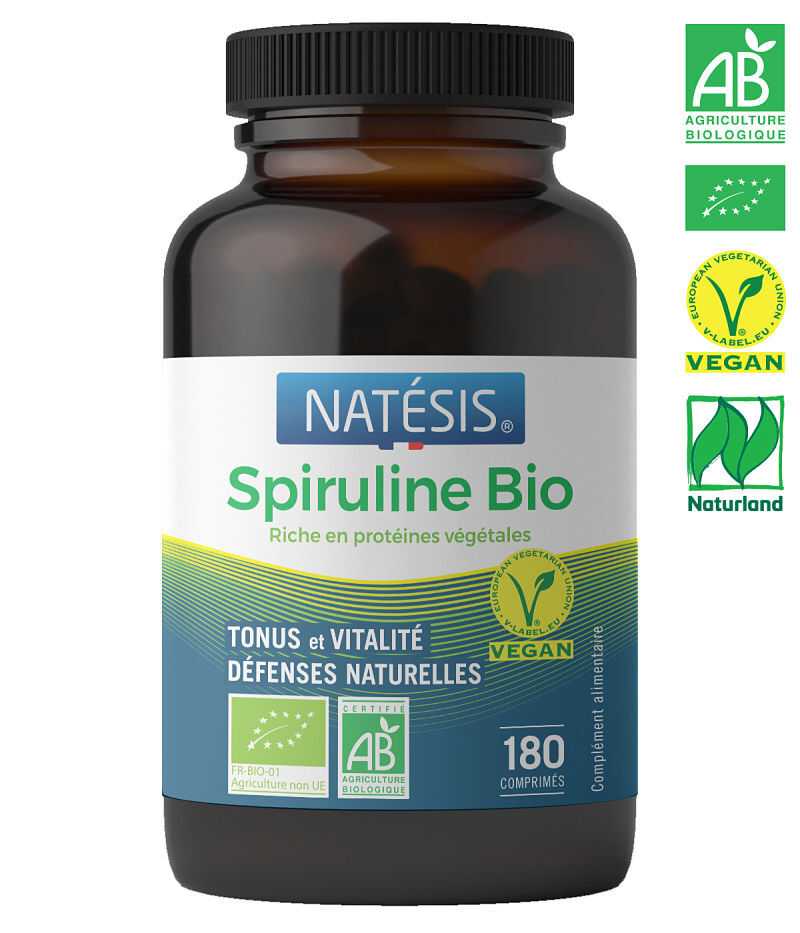 Natesis - Spiruline 500 mg bio 180 comprimés